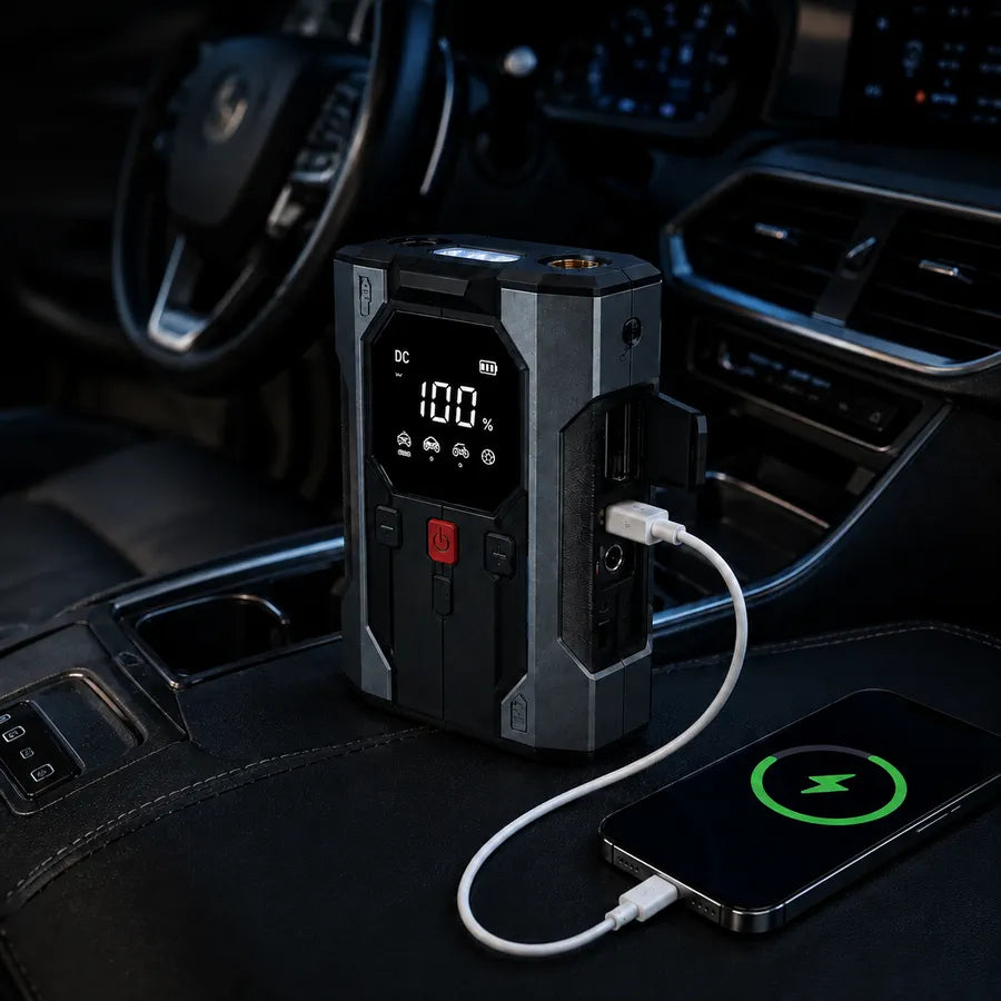 V02 Max providing emergency USB phone power