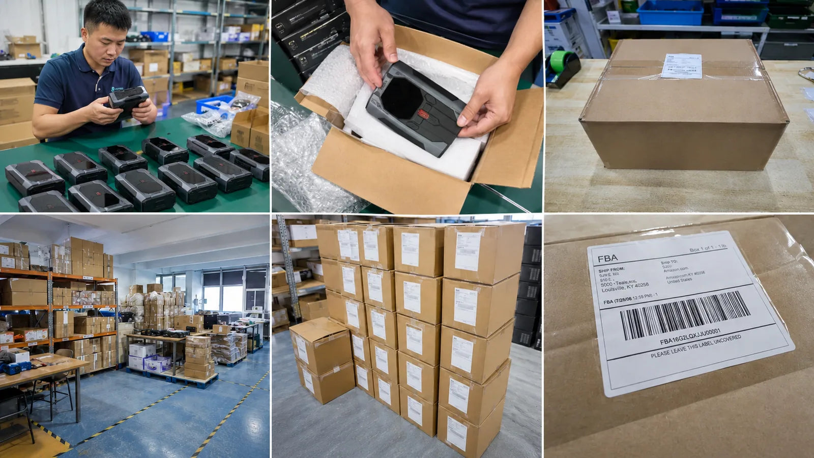 V02 order inspection, protective packing and dispatch preparation workflow